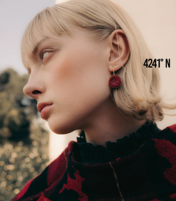 ICON -ALEXANDER - EARINGS- OXBLOOD RED
